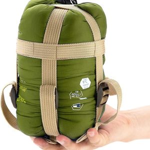 ECOOPRO Warm Weather Sleeping Bag - Portable, Waterproof, Compact Lightweight, Comfort with Compression Sack - Great for Outdoor Camping, Backpacking & Hiking-83 L x 30" W Fits Adults