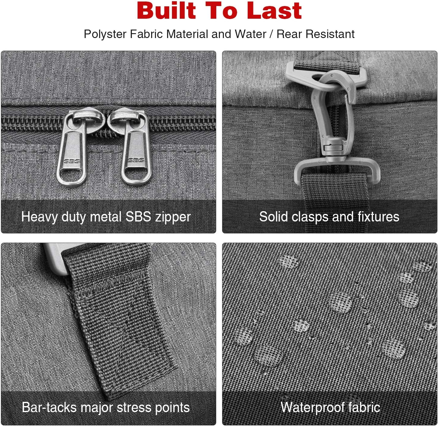 Canway 65L Travel Duffel Bag, Foldable Weekender Bag with Shoes Compartment for Men Women Water-proof & Tear Resistant - Image 4