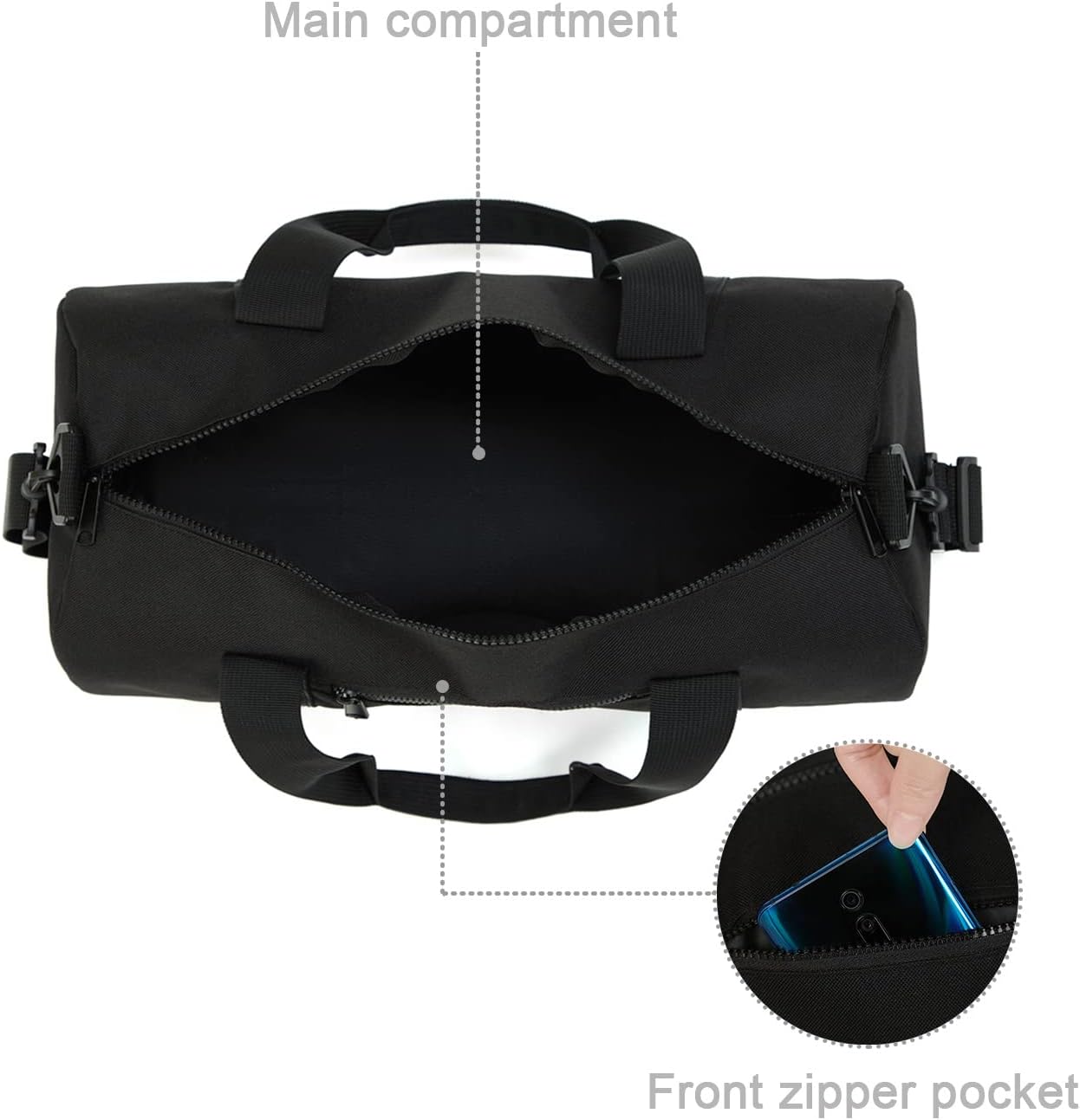 KDWAVE Gym Bag Duffel Bag for Women Men Fitness Sports Bag Workout Adjustable Detachable Shoulder Strap Lightweight Carryon Small Travel Duffle Bag - Image 4